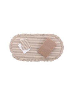 Pack colcha capazo derby beige 35x75x1 cm