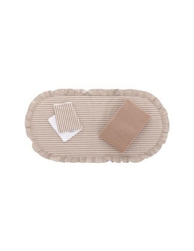 Pack colcha capazo derby beige 35x75x1 cm