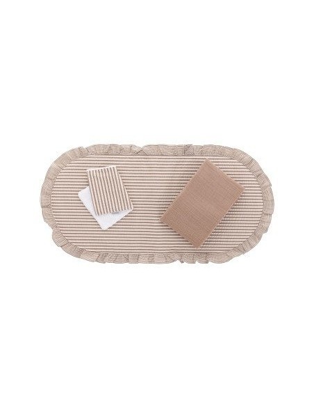 Pack colcha capazo derby beige 35x75x1 cm