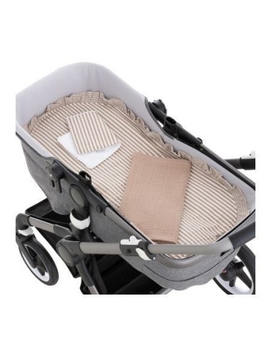 Pack colcha capazo derby beige 35x75x1 cm