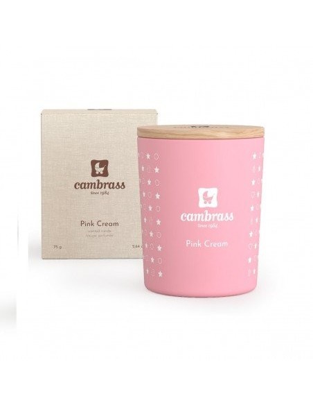 Vela aromatica 10 cl star pink cream 5.5x5.5x6.5 cm