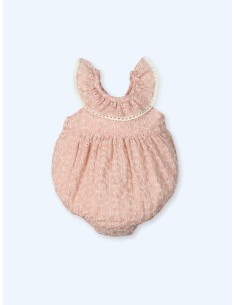 Pelele con tejido bordado flores floral rustik blossom