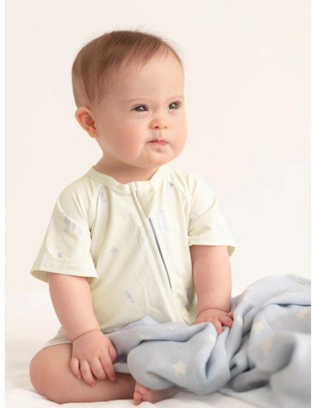Pijama corto con cremallera Sea Horses
