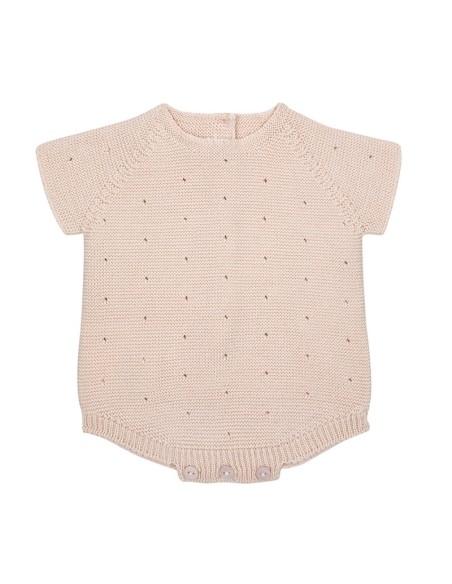 Pelele manga corta punto links calado nude