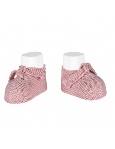 Patuco de punto bobo rosa palo