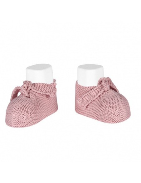 Patuco de punto bobo rosa palo