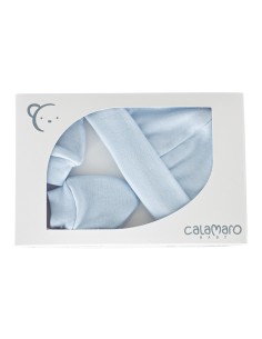 Pack natal gorro y manoplas celeste 2