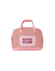 Bolso de playa con rejilla stripes bloom & blush