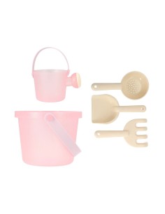 Set de juguetes de playa cubo glitter rosa