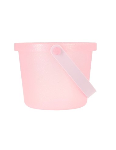 Set de juguetes de playa cubo glitter rosa