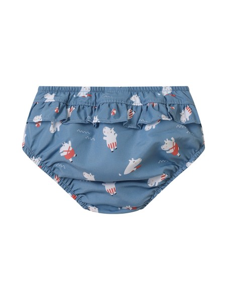 Bañador pañal volantes hippos