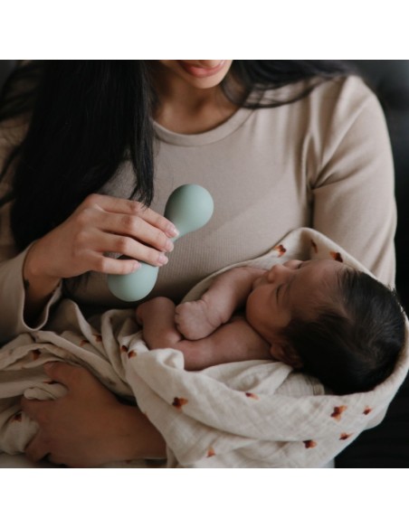 Sonajero silicona bebé solid cambridge blue