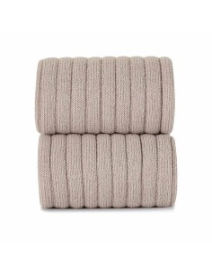 Calcetines altos básicos canalé piedra 2