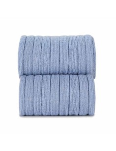 Calcetines altos básicos canalé azulado 2