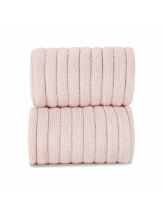 Calcetines altos básicos canalé nude 2