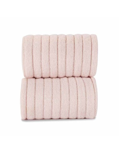 Calcetines altos básicos canalé nude