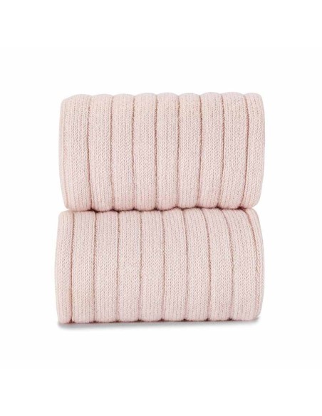 Calcetines altos básicos canalé nude