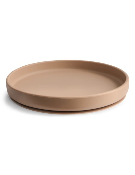 Plato ventosa clasico solid natural