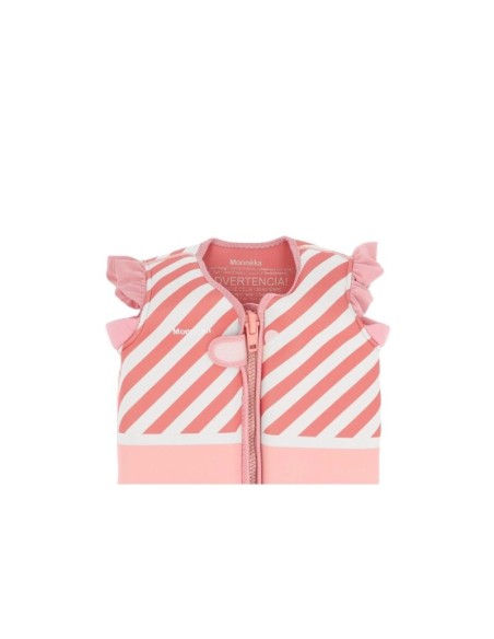 Chaleco flotador aprendizaje sin cuello stripes bloom & blush