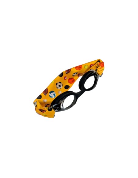 Gafas de natación negra con turbante deportes 3-12 años