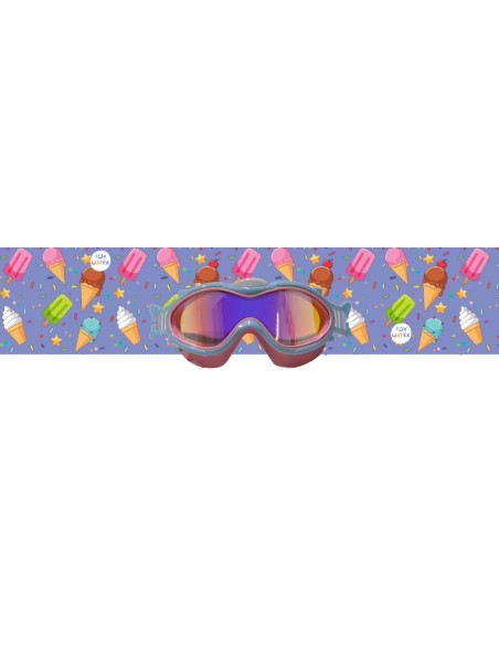 Baby mask rosa con turbante helados 3-6 años