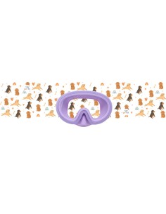 Junior mask morado con turbante perritos 6-12 años