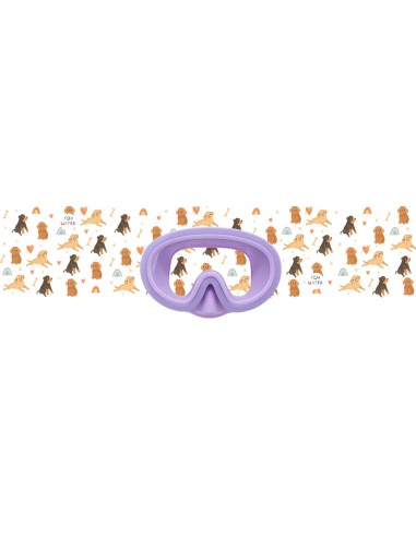 Junior mask morado con turbante perritos 6-12 años