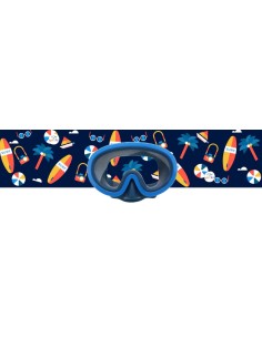 Junior mask azul oscuro con turbante surf 6-12 años