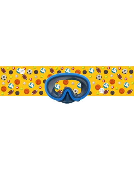 Junior mask azul oscuro con turbante deportes 6-12 años