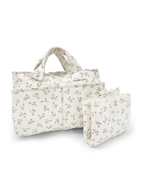 Bolsito cochecito audrey olive bloom canvas