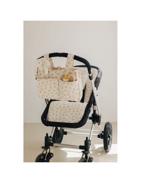 Bolsito cochecito audrey olive bloom canvas