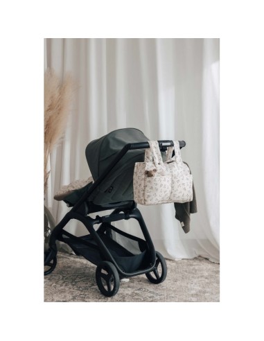 Bolsito cochecito audrey olive bloom canvas