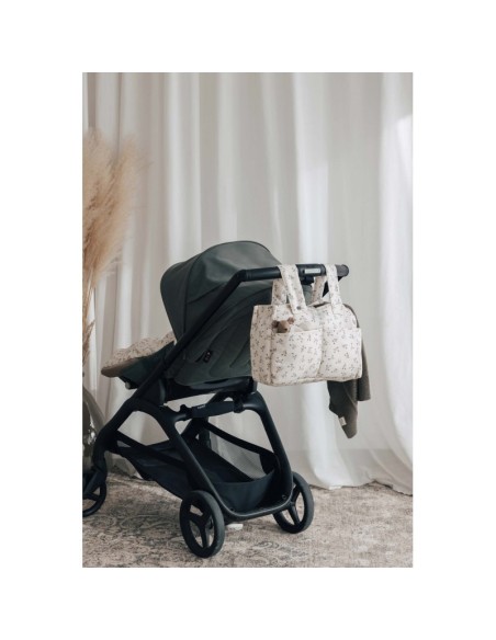 Bolsito cochecito audrey olive bloom canvas