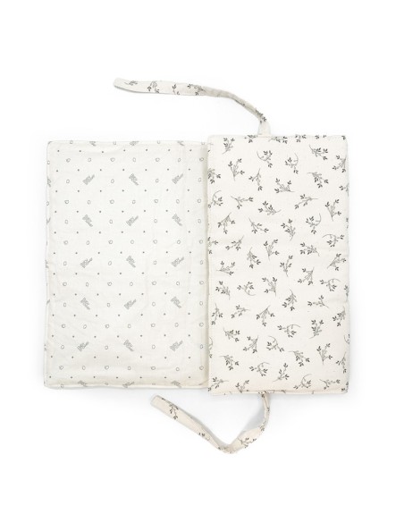 Bolsito cochecito audrey olive bloom canvas