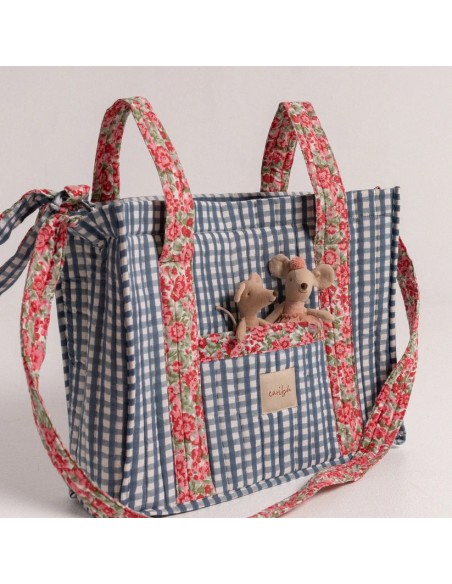 Bolso de paseo  maxi  vichy poppies