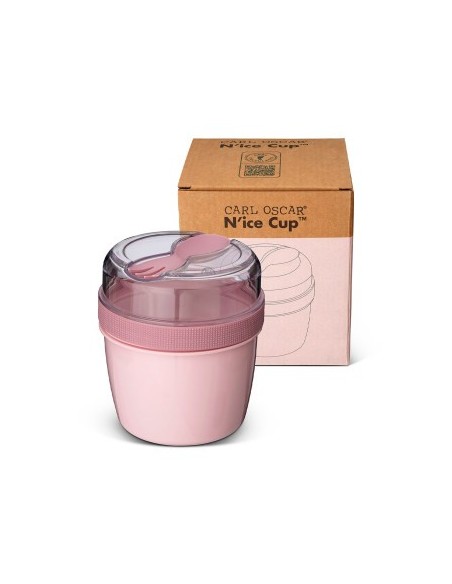 Fiambrera snack N'ice cup con disco refrigerante pink