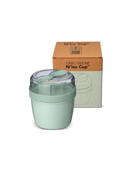 Fiambrera snack N'ice cup con disco refrigerante green