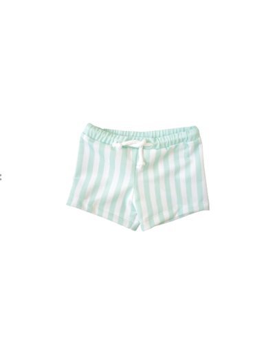 Boys lycra stripes mint