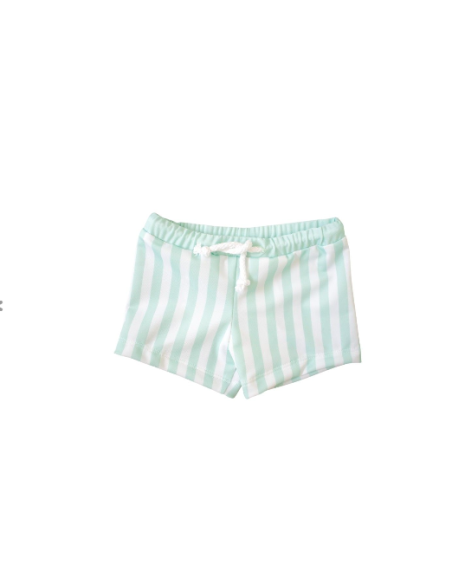 Boys lycra stripes mint
