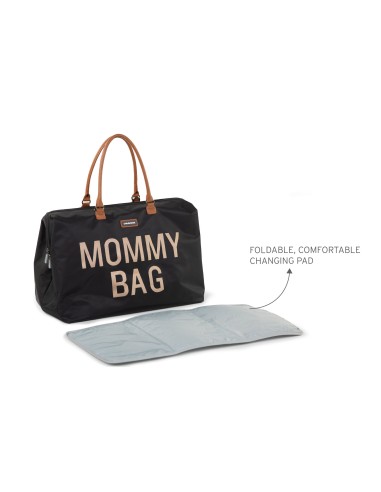 Mommy bag negro/dorado
