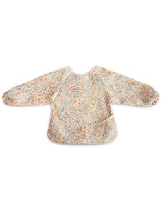 Babero con mangas solid pastel blooms