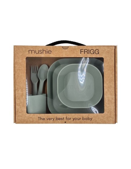 Vajilla bebe 5 piezas mushie sage