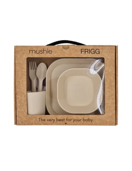Vajilla bebe 5 piezas mushie ivory