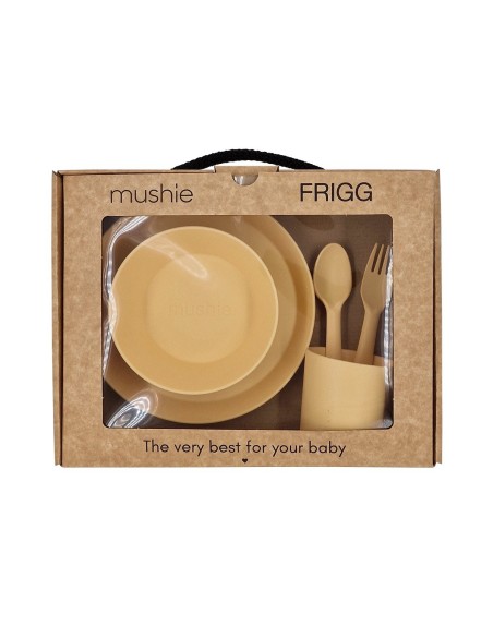 Vajilla bebe 5 piezas mushie pale daffodil