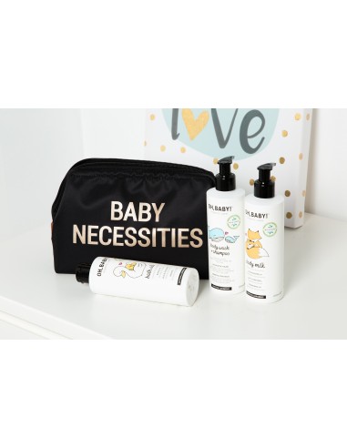 Neceser baby necessities negro/dorado