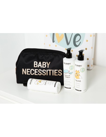 Neceser baby necessities negro/dorado