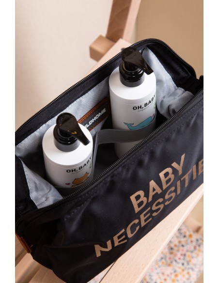 Neceser baby necessities negro/dorado