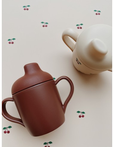 Pack 2 vasos de silicona con boquilla cherry