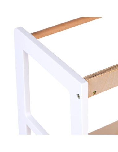 Torre aprendizaje montessori blanco natural