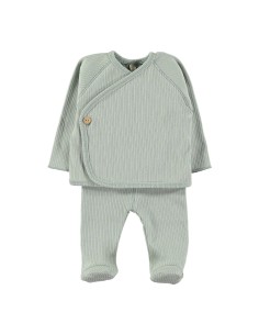 Conjunto canalé jade